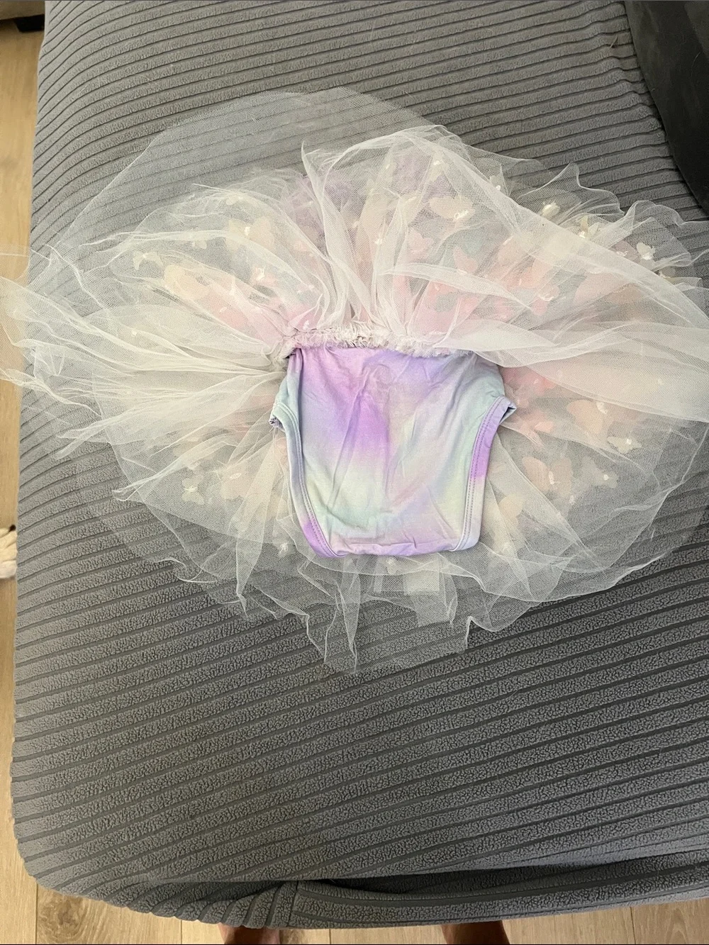 Pastel Butterfly Tutu Dress for Girls - Purple & Multicolor